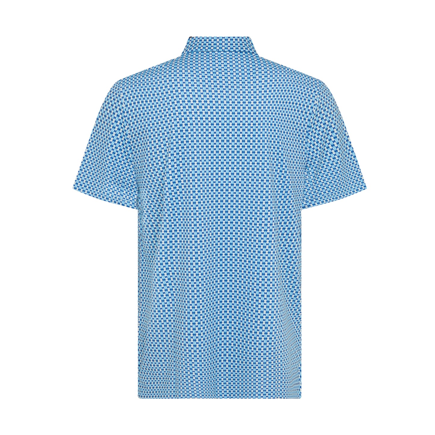Original Penguin Pete's Bow Tie Micro Print Polo Shirt, Blue Grotto.