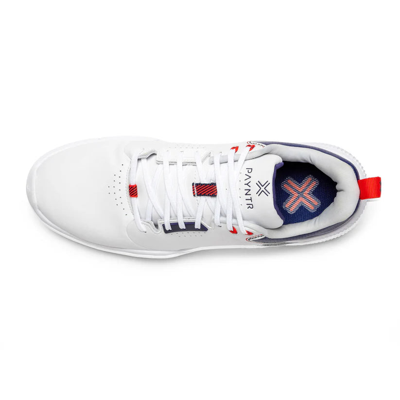 PAYNTR Spikeless Golf Shoes, X-003F, White/Navy