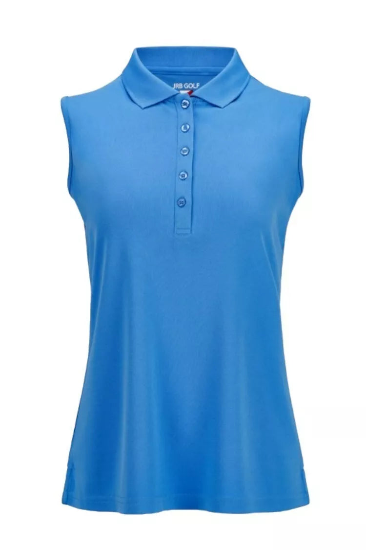 JRB Golf Sleeveless Stretch Polo Shirt, Yellow or Cornflower Blue