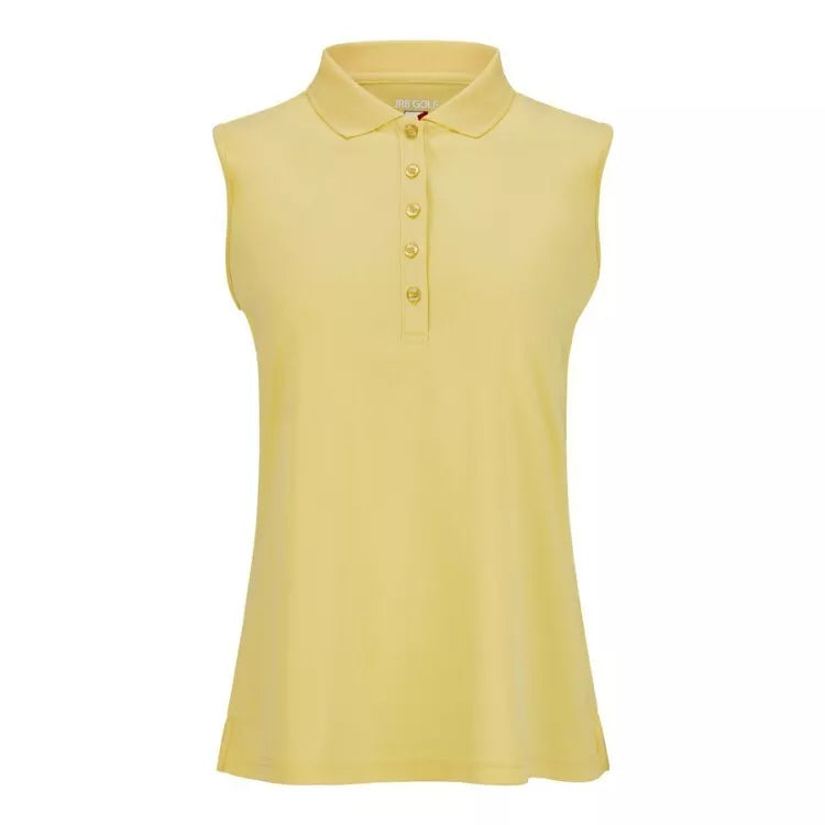 JRB Golf Sleeveless Stretch Polo Shirt, Yellow or Cornflower Blue