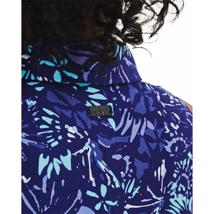 Under Armour Sleeveless Isochill Polo Shirt, Blue Mix, NEW, RRP £49