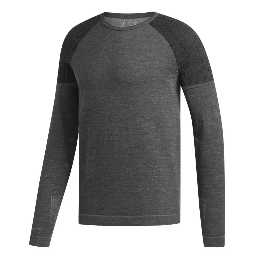 adidas Golf Primeknit Crewneck Woolblend Sweater, Grey, NEW, RRP £79.99