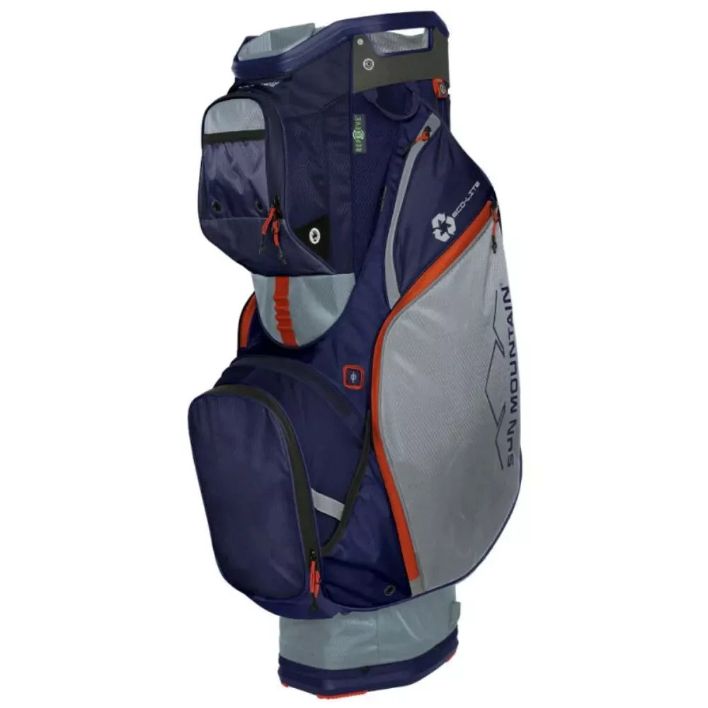 Sun Mountain Eco-Lite EWP Cart 14 Way Divider Golf Bag, Grey/Blue/Red, NEW, RRP £238.99