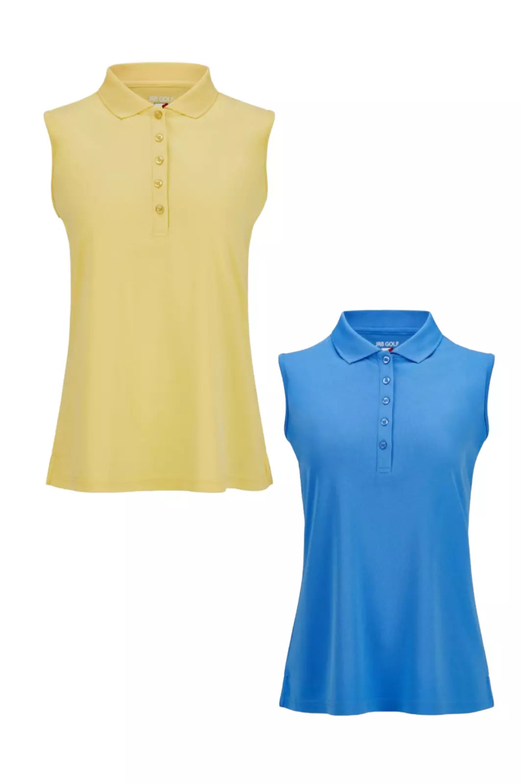 JRB Golf Sleeveless Stretch Polo Shirt, Yellow or Cornflower Blue