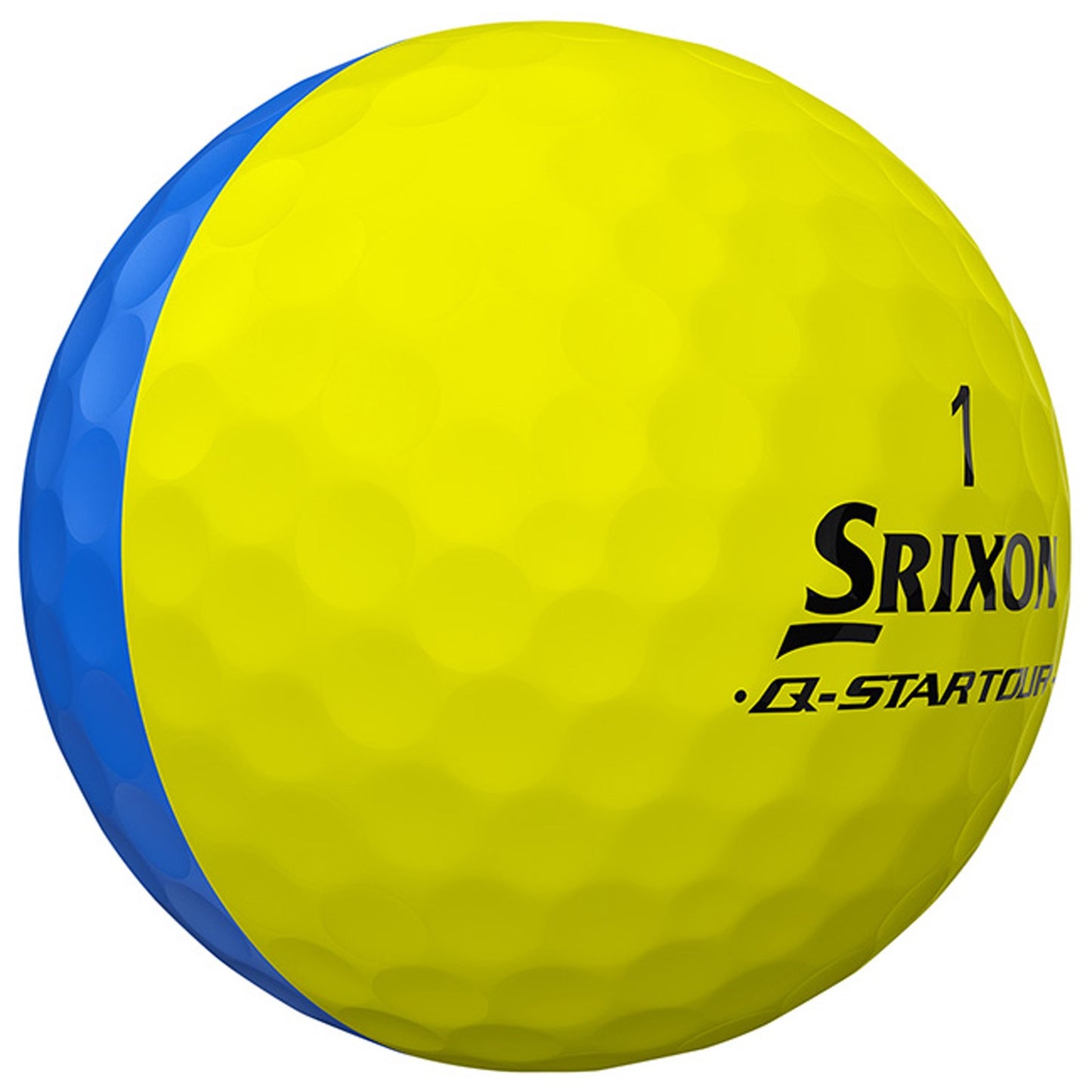 Srixon Q-Star Tour Divide Golf Balls, Yellow/Blue, 12 Ball Pack