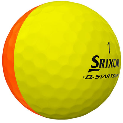 Srixon Q-Star Tour Divide Golf Balls, Yellow/Orange, 12 Ball Pack