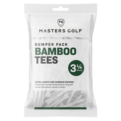 Masters Bamboo Bumper Pack Of Tees, White, 54mm, 70mm or 83mm