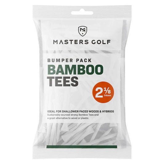 Masters Bamboo Bumper Pack Of Tees, White, 54mm, 70mm or 83mm