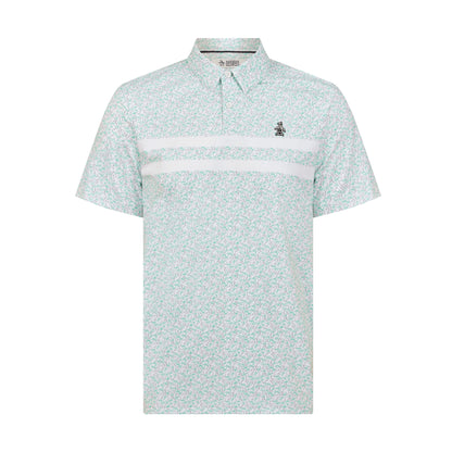 Original Penguin Engineered Novelty Striped Polo Shirt, White Multi or Blue Multi.
