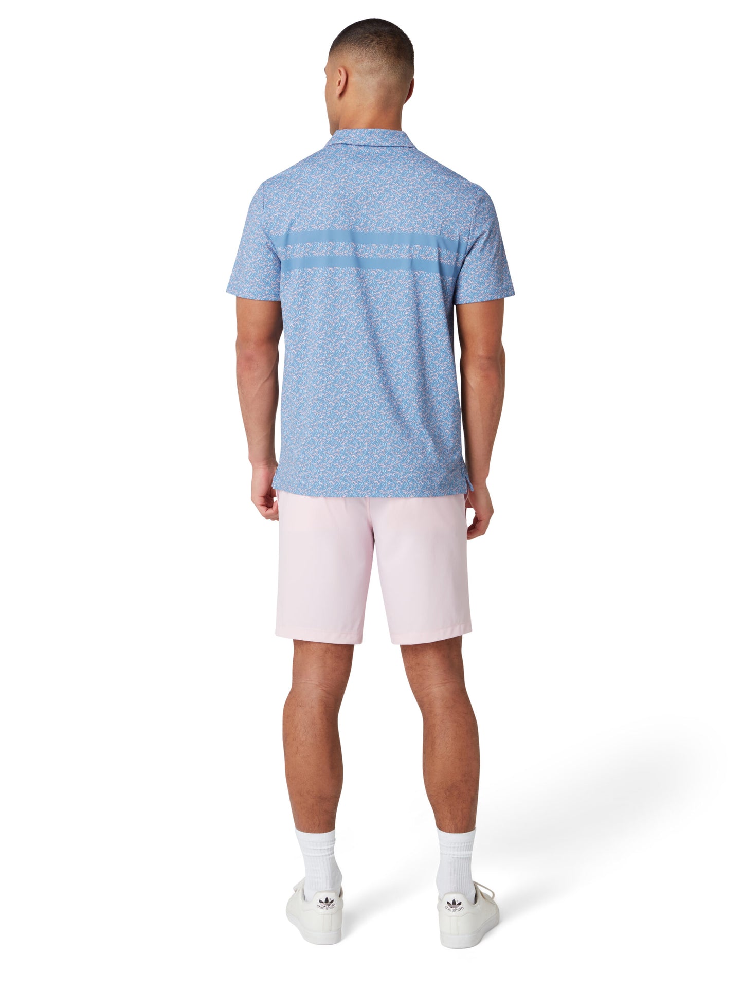 Original Penguin Engineered Novelty Striped Polo Shirt, White Multi or Blue Multi.