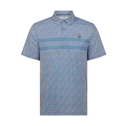 Original Penguin Engineered Novelty Striped Polo Shirt, White Multi or Blue Multi.