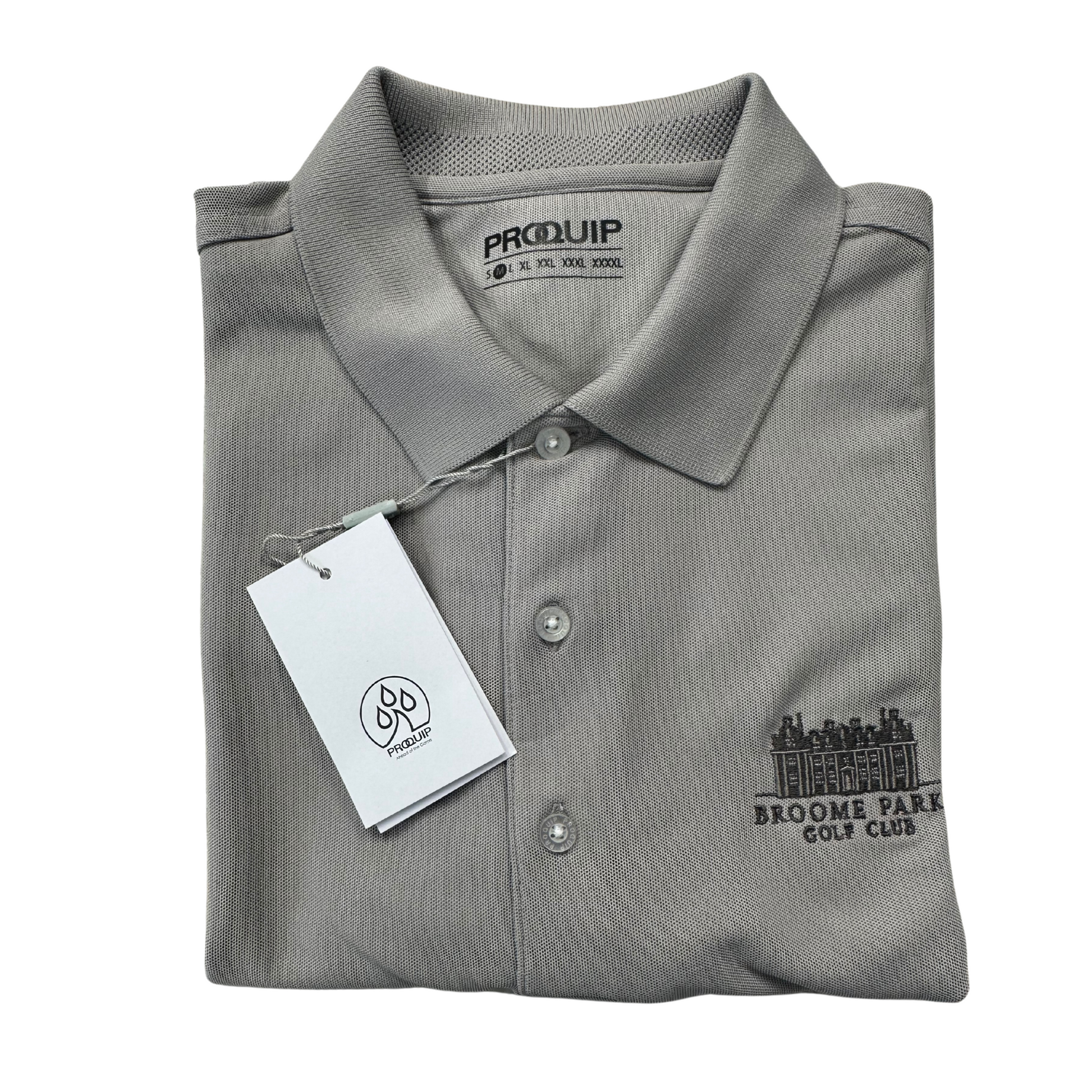 LYFT 18 LOGO SWEAT POLO SHIRT - グレー LYFT 18 LOGO SWEAT POLO SHIRT - グレー