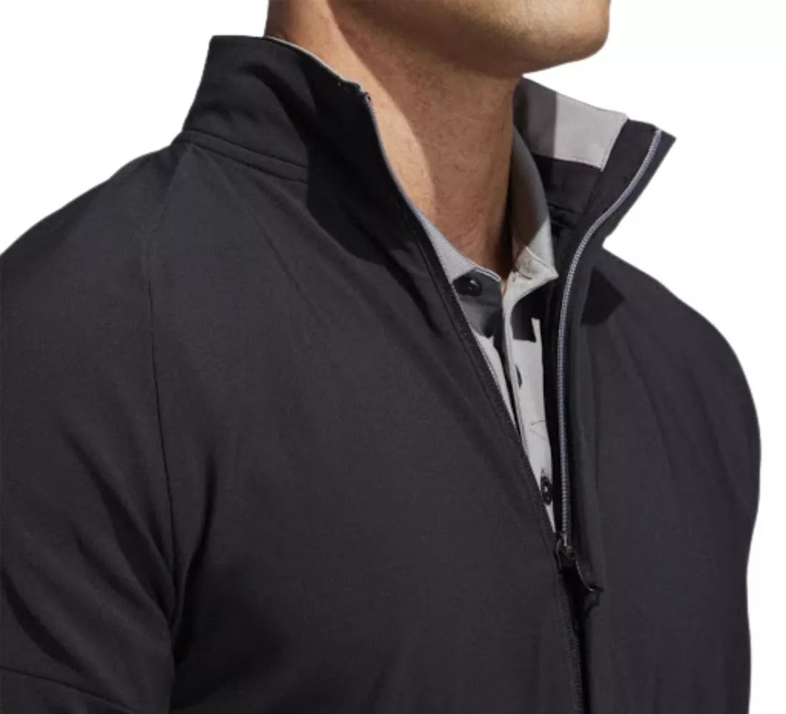 adidas Golf Soft Shell Water Repellent Full Zip Wind Jacket, Black, NEW, RRP £69.99